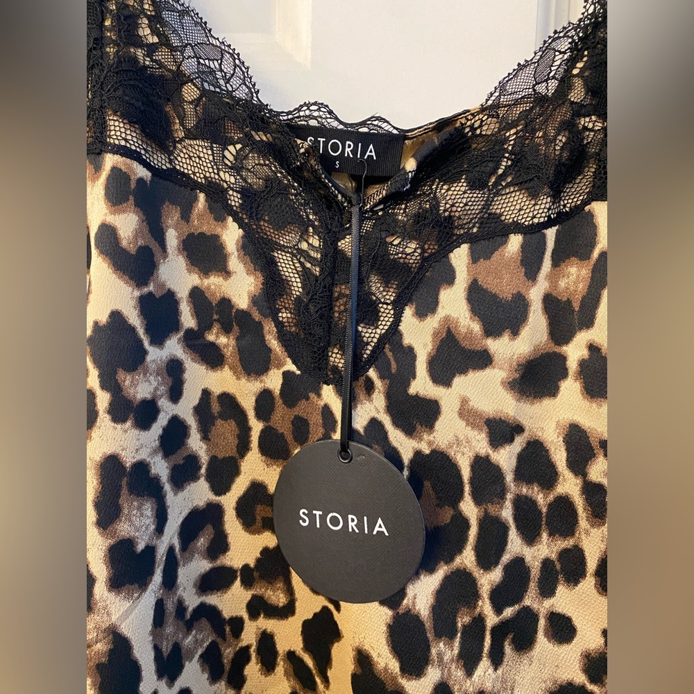 Leopard print lace camisole. small. Purchased from VICI.